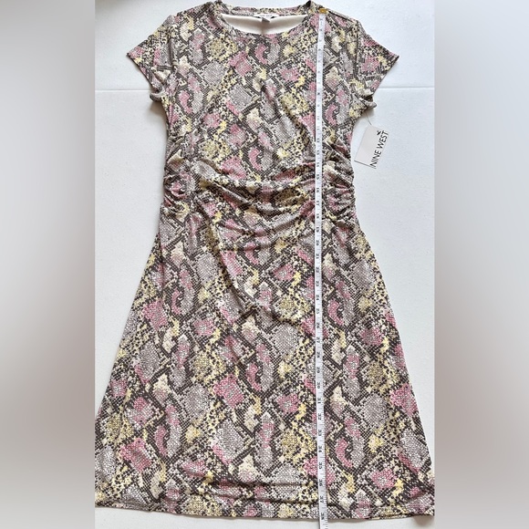 NWT. Nine West Multi Snake Print Spring Dresses Size Medium - Picture 10 of 13